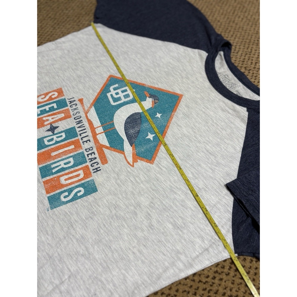 MiLB Jacksonville Beach Sea Birds Baseball T-Shirt, Short Sleeve, Large, Retro - Picture 5 of 8